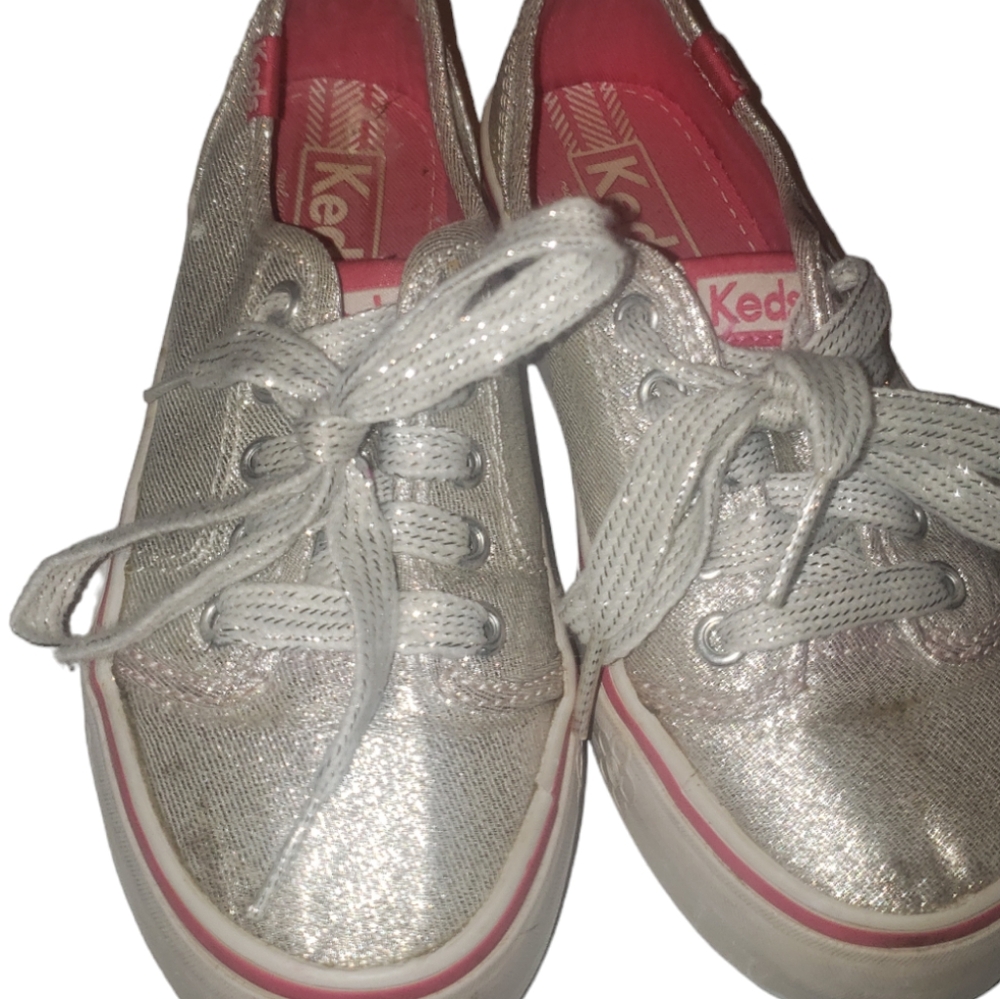 Keds silver sparkle shoes size 11.5